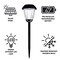 Pure Garden 8-Piece Solar Outdoor Light Set, Black 50-LG1058 - alternate 4